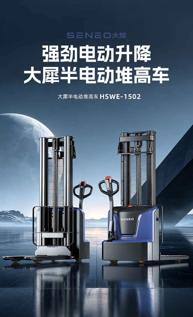 大犀HSWE-1502半电动堆高车(图1)