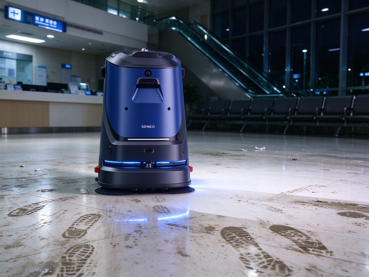 现场实测｜医院商用清洁机器人，大犀真实落地效果 (图1)